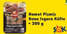 NAMET PİŞMİŞ DANA IZGARA KÖFTE 200 G NAMET PİŞMİŞ DANA IZGARA KÖFTE 200 G